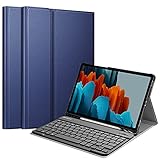 Fintie Tastatur Hülle für Samsung Galaxy Tab S7 11 Zoll 2020 SM-T870 / SM-T875 Tablet-PC, Ultradünn leicht Schutzhülle mit magnetisch Abnehmbarer drahtloser Deutscher Bluetooth Tastatur, Marineb