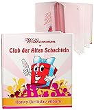 alles-meine.de GmbH Geburtstag -  Willkommen im Club der Alten Schachteln  - Erinnerungsalbum / Fotoalbum - Gebunden zum Einkleben & Eintragen - Album & Erinnerungsbuch - Fotob