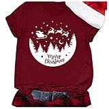 Weihnachten dünner Pullover Damen weihnachtspulli Harry Potter Lange Oberteile Damen für Leggings weißes Hemd Damen sexy Sweater Damen Oversized leinenbluse Damen Kurzarm Langarmshirt Damen g