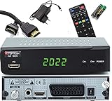 Opticum SBOX - Sat-Receiver HD - PVR Aufnahmefunktion - Timeshift - Media-Player Full-HD Digitalreceiver DVB-S/S2 - Astra & Hotbird vorinstalliert + Anadol HDMI Kab
