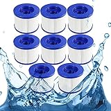 Spa Ersatz Hot Tub/Spa Filterpatrone,Poolfilter Filterkartuschen Spa Whirlpools,Filter Whirlpool Ersatzfilter,geeignet Für Aqua Spa/Aquaparx/Ospazia/G Spa/BCool/Mspa/Nordic Spa/Intex Etc. (8 Stück)