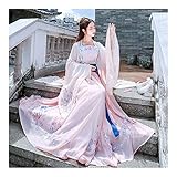 FKJSP Chinesisches Kleid, traditionelles Hanfu Kleid, Cosplay-Kostüm, Vintage, bestickt, Hanfu für Frauen, lange Ärmel, für Party, Fotoshooting, Cosplay-Tanz (Farbe: Stil 14, Größe: L)