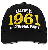 Bestickter Hut zum 60-jährigen Geburtstag 'Made in 1961 all original parts'