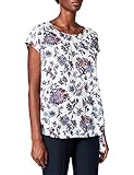 Damenbluse Kurzarm Blumen-Muster Sommerb