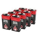 8 ANSMANN Alkaline longlife Rauchmelder 9V Block Batterien - Premium Qualität für höhere Leistung, 9V Batterie ideal für Feuermelder, Bewegungsmelder, Alarmanlagen & Kohlenmonoxid W