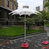 Weißer Kleiner Sonnenschirm, Verstellbar, Wasserdichter Regenschirm Aus Polyester, Kleiner Magischer Regenschirm, Verwendet Im Gartenhof, Café, Strand GCDW
