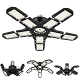 Werkstattlampe,180w Garagenleuchten LED mit 363 Super Hell led lampe 18000 Lurmen 6500k Tageslicht, LED Werkstatt Deckenleuchte mit 10 Verstellbaren Panels für Keller Und Garag