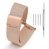 Adallor® Smartwatch Armband Wechselarmband für Herren Damen mit Uhrenwerkzeug und Federstege, Uhrenarmband Edelstahl, Ersatzarmband, Metall Mesh Uhrenarmbänder, Uhrband 22mm, 20mm, 24mm, 18mm, 16