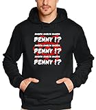 Coole-Fun-T-Shirts Sweatshirt Penny !? Knock Knock - Big Bang Theory ! Vintage Hoodie, schwarz, XXL, 10753_Schwarz_HOODIE_GR.XXL