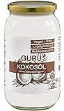 Guru Kokosöl nativ und naturrein -Bio Qualität- 1. Kaltpressung - Rohkost - Vegan - Bio-Kokosfett (Schraubglas, 1000ml)