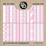 Pink Patterned Scrapbook Paper (24) 8x8 Inch Double Sided Scrapbooking Pages Book Style: Crafters Delight By Leska Hamaty Baby G