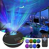 Bociks Sternenhimmel Projektor,Galaxy Aurora Projektor,LED Starry Sky Lampe,Timer Baby StarLight Nachtlicht,Bluetooth Music Player,Kinder-Erwachsenenpartys Dekoration von Raum-Schlafzimmeratmosp