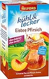 Milford kühl & lecker Eistee Pfirsich, ohne Kalorien, ohne Zucker, laktosefrei, glutenfrei, vegan, 20 Teebeutel, 50 g