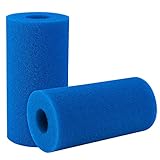 URATOT 2 Stück Pool Schaumstofffilter Schwimmbad Schaumstofffilter Swimmingpool Filterschwamm kompatibel mit Typ A wiederverwendbar waschbar Filterschwamm Reiniger für Pool (blau)