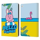 Head Case Designs Offizielle Zugelassen BT21 Line Friends Cooky Bon Voyage Sommer Ferien Leder Brieftaschen Handyhülle Hülle Huelle kompatibel mit Apple iPad Air 2 (2014)