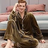 XXzhang Paar Pyjamas Gold Samt Langarm Mode Frauen Pyjamas Lose Männer Nachtwäsche Sets Plus Size Home Kleidung Gold Nachtanzüg