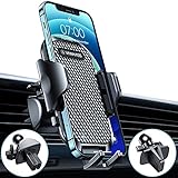 VANMASS Handyhalterung Auto Lüftung 2 in 1 Handyhalter Fürs Auto mit 2 Lüftungsclip Universale Kfz Handyhalterung 360° Drehbar 100% Silikonschutz Für Alle Smartphone wie iPhone 13 Samsung Huawei usw