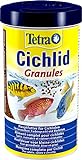 Tetra Cichlid Granules - Hauptfutter Mix für mittelgroße Cichliden, 2 verschiedene Granulate, 500 ml D