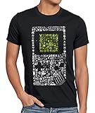 style3 8-Bit Game T-Shirt Herren Pixel Boy, Größe:M, Farbe:Schw