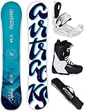 Airtracks Damen Snowboard Set - Board ORBELUS 150 - Softbindung Master - Softboots Star Black 41 - SB Bag
