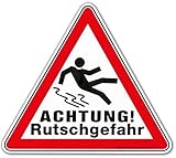 Warnschild Rutschgefahr ✓ Hinweisschild ✓ Gefahrenschild ✓ Achtung ✓ Glätte Vorsicht Dachlawinengefahr ✓ Hinweisschild ✓ Gefahrenschild ✓ Achtung ✓ EIS