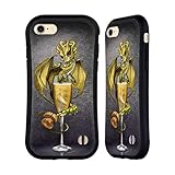 Head Case Designs Offiziell Offizielle Stanley Morrison Gold Champagnerglas Drachen Hybride Handyhülle Hülle Huelle kompatibel mit Apple iPhone 7 / iPhone 8 / iPhone SE 2020