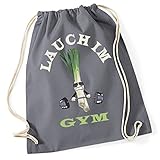 Siviwonder Turnbeutel - LAUCH IM GYM - Baumwoll Tasche Beutel g