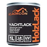 Yachtlack | Lack für Holz Glänzend Tannengrün | Yachfarbe Schiffslackierung Bootslack Holzlack für Schiff Boot etc 1L