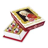 Reber Mozart-Barock, Echte Reber Mozart-Kugeln, Pralinen aus Zartbitter-Schokolade, Marzipan, Nougat, Tolles Geschenk, 6er-Packung