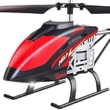 GoStock Hubschrauber ferngesteuert Helikopter RC Fernbedienung Helikopter mit Gyro Schwebefunktion, Start/Landung mit einer Taste, LED Leucht für Indoor Flugzeug 2.4Ghz Mini RC Hubschrauber fü