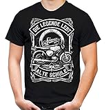 Alte Schule Simson Männer und Herren T-Shirt | Verschiedene Modelle S50 S51 Schwalbe Star Duo Habicht DDR (XXL, Schwarz Druck: S51)