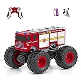 Diawell Ferngesteuertes Auto RC Monstertruck mit Sound Feuerwehr Geländewagen Offroad-Auto Spielzeugauto Rennauto 2,4 GHz mit Wiederaufladbare Batterien als Geschenk für Kinder, Jungen und M