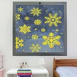 Jzdhlsc Weihnachten Selbstklebende Glasdekorationsaufkleber Fensterdekorationsaufkleber Statische Fenstergitter Für Zuhause, Bad oder Büro 50 * 60cm, 2 B
