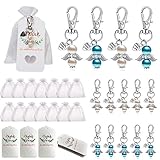 20 Set Gastgeschenke Taufe,Schutzengel Gastgeschenke Hochzeit,Engel Anhänger Schlüssel,Hochzeit Schutzengel für Tischdeko Taufe Mädchen kindergeburtstag mit Organza Beutel + Danke Kärtchen Anhäng