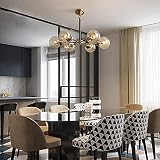 Guugoo Decke hängendes Licht, Modische Kronleuchter Kupfer - Einfache Beleuchtung Wohnzimmer Lampe Amerikanische Licht Atmosphäre Retro Schwarz 41 73