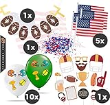 TK Gruppe Timo Klingler XXL Super Bowl American Football NFL Dekoration Deko Set über 100 Teile, Luftballons, Girlande, Konfetti UVM. (Set XXL)