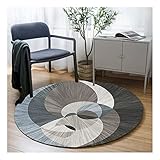Gdmokle Teppich Rund, Moderne rutschfest Abwaschbar Runder Teppiche, Kurzflor Weich Flächenteppich für Wohnzimmer Esszimmer Schlafzimmer Eingangsbereich, G