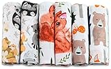Mullwindeln - Mulltücher - 6er Pack 70x80 cm - Stoffwindeln, Made IN EU, schadstoffgeprüft -Spucktücher Baby für Jungen und Mädchen– Baby Mullw