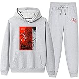 YANXS Hellbound 2021 지옥 Anime Charaktere Film Cosplay Star Gleichen Stil Herbst Und Winter Plus Fleece Kapuzenpullover Hose Sportanzug für MäNner Und F