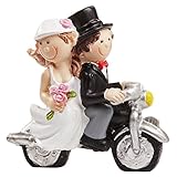 Hochzeitspaar mit Motorrad * Tortendekoration * Tortenfigur * Tischdek