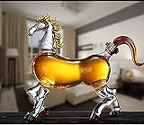 Whisky Dekanter Whiskey Karaffe 12 Chinesische Tierkreisf?rmige Dekanter, Whiskyglas Dekanter, Handgeblasenes Tier 12 Chinesische Tierkreisflasche, 500 / 1000ml (Color : Horse, Size : 1000ml)