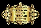 Oblique-Unique® Aufkleber Flaschenetikett Herzlichen Glückwunsch Etikett Gold eleg