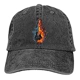 985 Baseball Cap Herren Damen Papa Hüte Gitarre Feuer Flamme Eiskunst Verstellbar Pferdeschwanz Cap Klassische Hysteresenhut Unisex Trucker Kapp