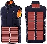 ZHZHUANG Beheizte Weste Beheizte Weste Für Männer/Frauen Elektro-Heizung Vest Leichte Elektrisch Beheizt Körperwärmer-Pack Für Outdoor-Camping-Wandern/Blue/4X