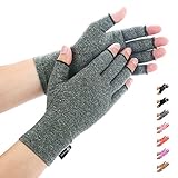 Duerer Arthritis Handschuhe - Compression Handschuhe f¡§1r Rheumatoide & Osteoarthritis - Handschuhe bieten arthritische Gelenkschmerzen Linderung der Symptome - M?nner und Frauen(Grau, M)