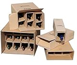 10x 1er Flaschen Versandkarton für Weinflaschen UPS DHL geprüft Weinversandkarton Wein Flaschen Versand Verpackung 10 komp