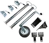 WAMO Anhänger-Set Stützrad und Stützfüße mit Klemmhaltern und Unterlegk