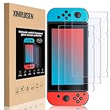 XRSC 3Stück Panzerglas Schutzfolie für Nintendo Switch, Displayschutzfolie für Nintendo Switch HD Glas Displayfolie Anti-Kratzer Panzerglasfolie, Anti-Bläschen Glasschutz Bruchsicher Display