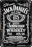 Cimily Jack Daniels Whiskey Vintage Blechschilder Zinn Poster Retro Metallschild Plaque Art Wanddekoration 8 × 12 Z