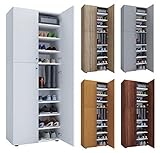 VCM XXL Schuhschrank Schuhregal Schuhkommode Standschrank Universal Schrank Regal Lona 9 Fächer Sonoma-E